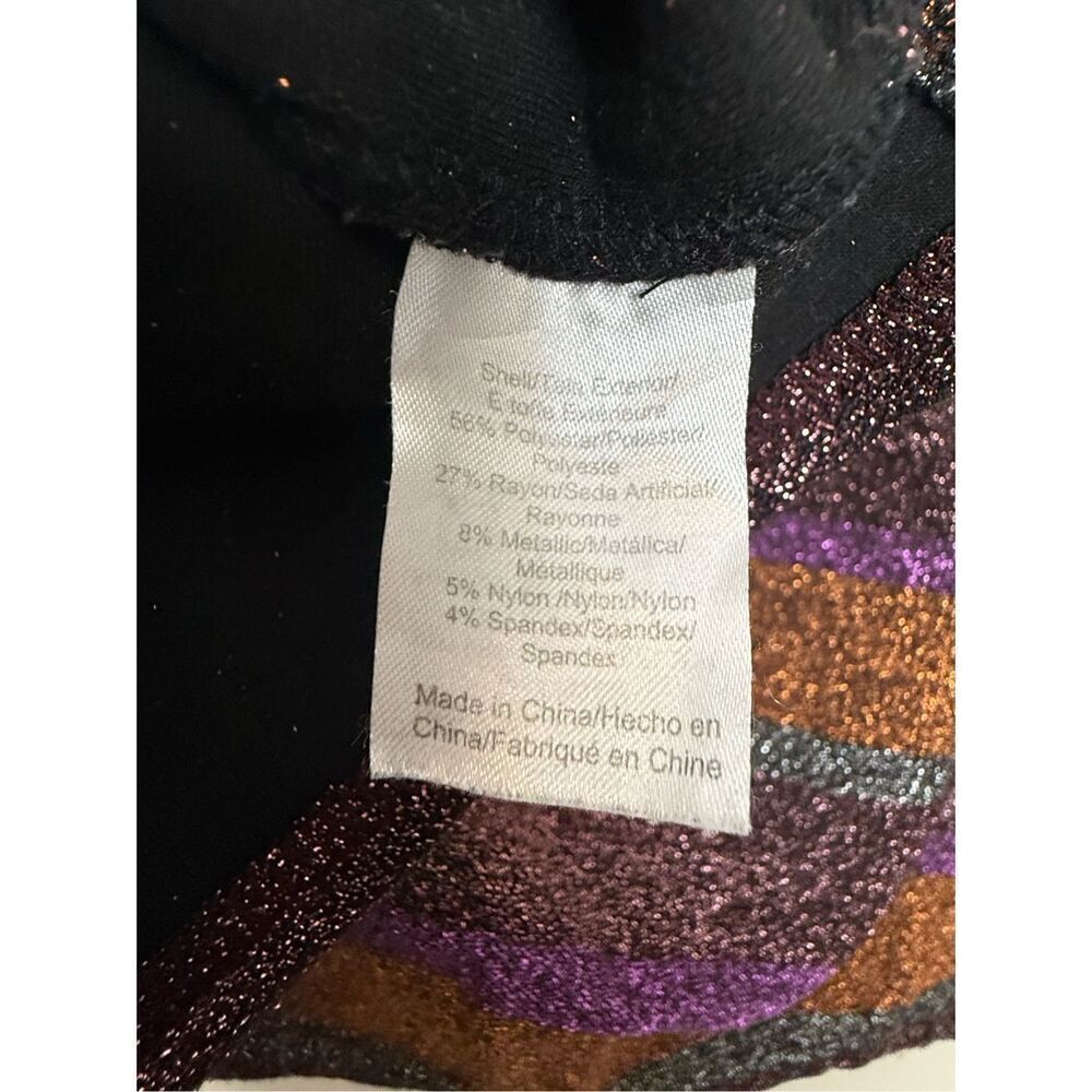 Modcloth Your Time To Shine Metallic Shimmer Short Sleeve Shirt Size Xl View 4